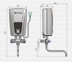 Водонагреватель проточный Eldom 5 kw E51 с краном (2517) 172030