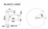 Смеситель кухонный Blanco Linee хром (517594) 49501