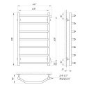 Полотенцесушитель водяной Laris Виктория П6 400х700 мц 600 боковое подключение (71207597) 94419