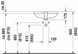 Умывальник Duravit D-code 50 см под столешницу (0338490002) 128847