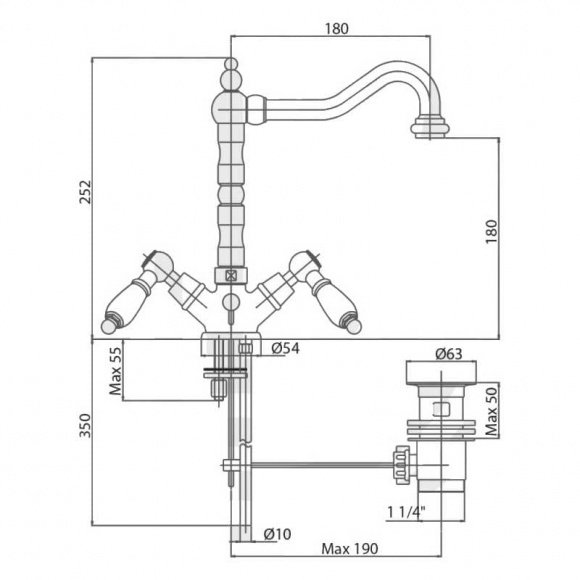 Смеситель для умывальника Bianchi First (LVBFRS1036026IACRM)