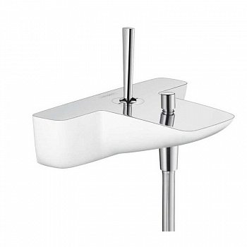 Смеситель для ванны Hansgrohe PuraVida хром/белый (15472400) фото