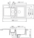 Кухонная мойка Schock MONO D150 Polaris-99 (53086099) 7107