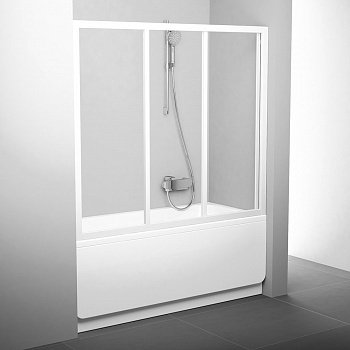 Шторка для ванны Ravak AVDP3-180 белый transparent фото