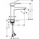 Смеситель для умывальника Hansgrohe Metropol 110 с донным клапаном Push-Open (32507340) 154414