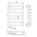 Полотенцесушитель электрический Laris Классик П7 450х700 подключение слева (73207050) 95188
