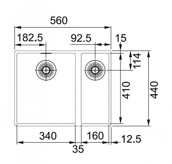 Кухонная мойка Franke SID 160 черный (125.0395.609)