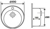 Кухонная мойка Lidz 490-A Decor 0,6 мм (LIDZ490А06DEC) 188816