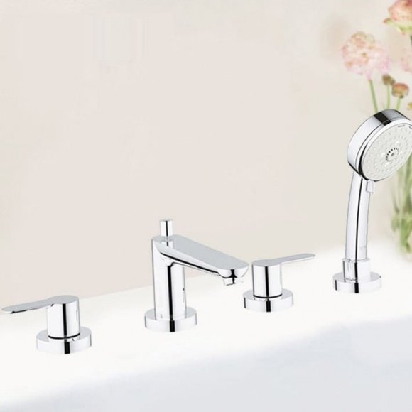 Смеситель для ванны Grohe BauEdge на 4 отверстия (2512000A)