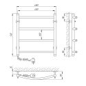 Полотенцесушитель электрический Laris Классик П4 450х500 подключение слева (73207044) 94898