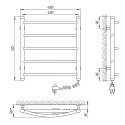 Полотенцесушитель электрический Laris Микс П5 450х500 подключение справа (73207008) 95325