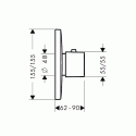 Наружная часть смесителя для душа Hansgrohe PuraVida термостатический (15770000) 43608