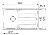 Кухонная мойка Franke AZG 611-86 ваниль (114.0499.190) 37927