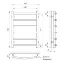 Полотенцесушитель водяной Laris Классик П6 400х600 мц 500 боковое подключение (71207591) 95037