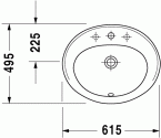 Умывальник Duravit Duraplus 62 см встраиваемый (0472620000) 128429