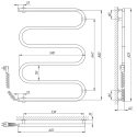 Полотенцесушитель электрический Laris Змеевик 25 РС5 600х800 подключение слева (73207128) 97645