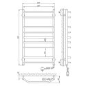 Полотенцесушитель электрический Laris Виктория П9 500х900 подключение справа (73207018) 94476