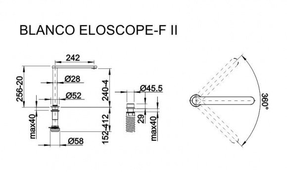 Смеситель кухонный Blanco Eloscope-F II хром (516672)