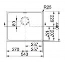 Кухонная мойка Franke KBG 110-50 графит (125.0502.835) 38408