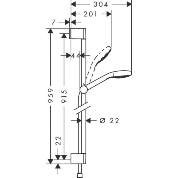 Душевой набор Hansgrohe Croma Select S Multi (26571400)