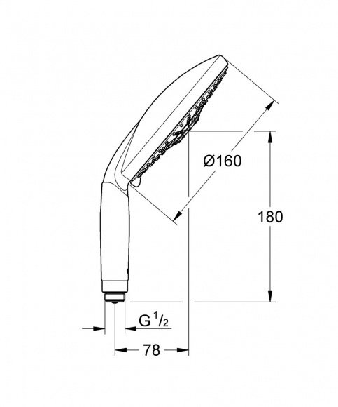 Верхний душ Grohe Rainshower Classic 160 (28765000)