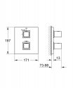 Наружная часть смесителя для душа Grohe Grohtherm Cube термостатический (19959000) 158754