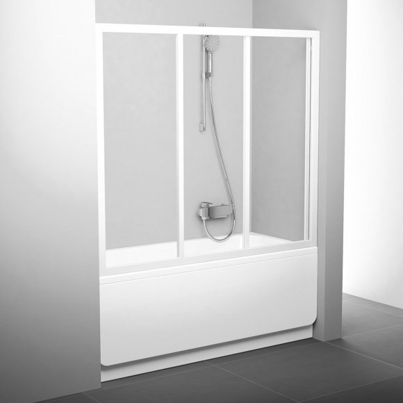 Шторка для ванны Ravak AVDP3-170 белый transparent