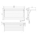 Полотенцесушитель электрический Laris Астор П8 1000х540 подключение справа (73207345) 94357