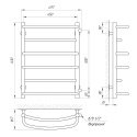 Полотенцесушитель водяной Laris Евромикс П6 450х600 мц 500 боковое подключение (71207364) 94541