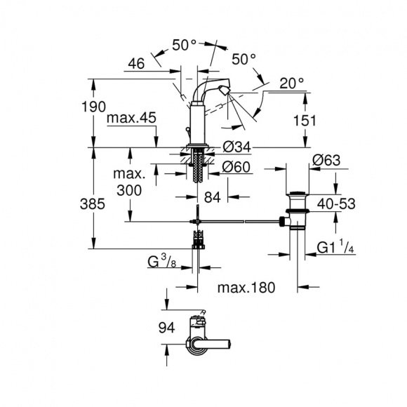 Смеситель для биде Grohe Atrio (32134001)