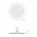 Верхний душ Imprese 200 мм сталь (S200SS2) 20525