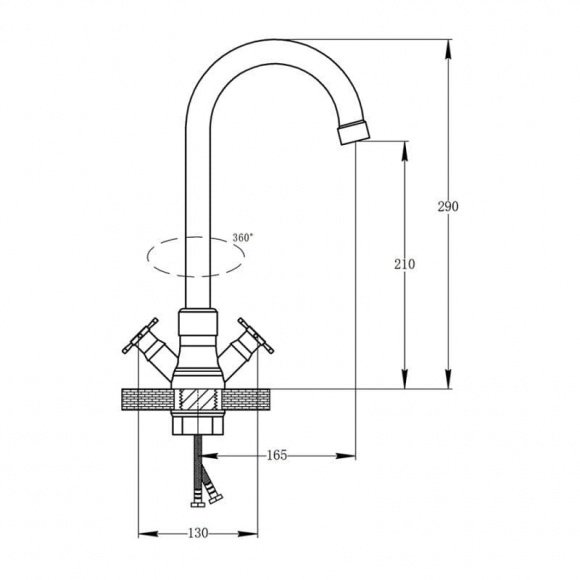 Смеситель кухонный Potato P4954-7 (POTP49547)