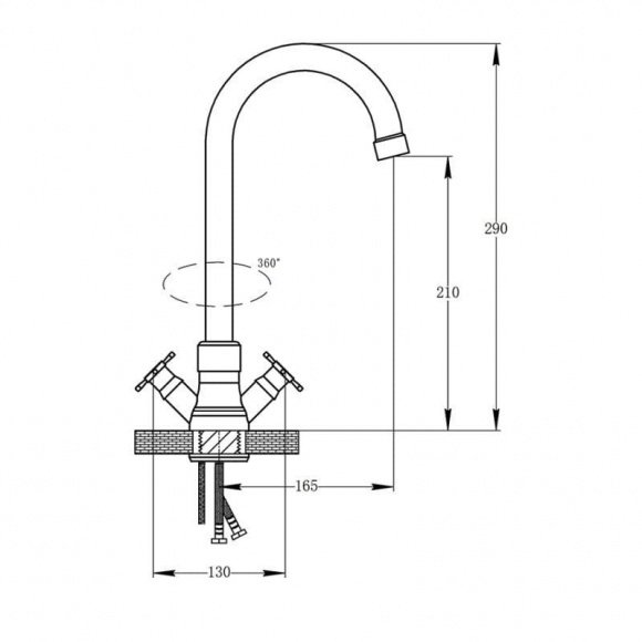 Смеситель кухонный Potato P4054-6  (POTP40546)