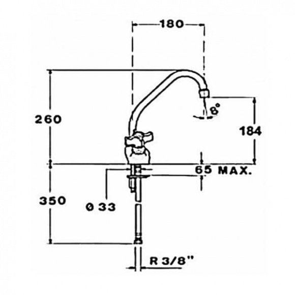 Смеситель кухонный Teka 1820 Capricho L (BR) 56913881B