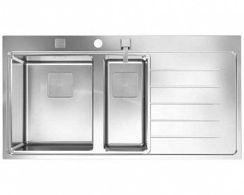 Кухонная мойка Teka ZENIT R15 1 1/2B 1D RHD полированная, чаша слева (13139007) фото