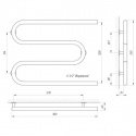 Полотенцесушитель водяной Laris Змеевик 30 РС3 700х500 1/2'' (71207215) 189077