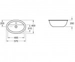 Умывальник Villeroy&Boch Loop & Friend 48.5 см на столешницу (51615001) 64802