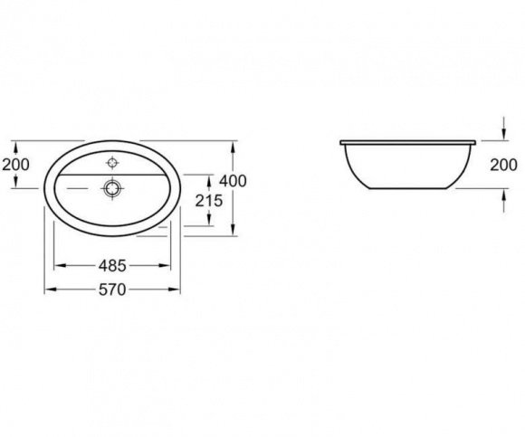 Умывальник Villeroy&Boch Loop & Friend 48.5 см на столешницу (51615001)