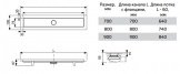 Душевой канал Tece Linus c решеткой Straight 700 мм с сифоном и ножками (15100070) 34005