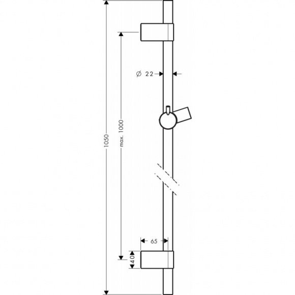 Штанга для душа Hansgrohe Unica S Puro 105 см (28663000)