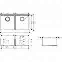 Кухонная мойка Hansgrohe S719-U765 двойная (43430800) 155356