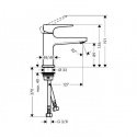 Смеситель для умывальника Hansgrohe Metropol 100 с донным клапаном Push-Open (32500990) 154370