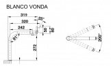 Смеситель кухонный Blanco Vonda нержавеющая сталь (518435) 50599