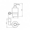 Дозатор для жидкого мыла Aqua Rodos Маттео 8814 хром (OC0000496) 55101