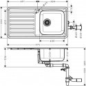 Кухонная мойка Hansgrohe S4111-F400 (43341800) 153750