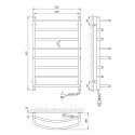 Полотенцесушитель электрический Laris Евромикс П8 500х800 подключение справа (73207028) 94625