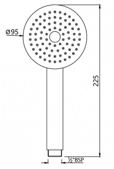 Ручной душ Jaquar 95 1 режим (HSH-CHR-1737)