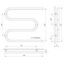 Полотенцесушитель водяной Laris Змеевик 30 РС3 700х600 1/2'' (71207228) 95984