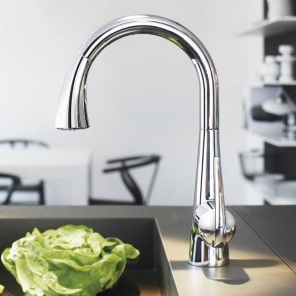 Смеситель кухонный Grohe Zedra выдвижной излив (32294001)