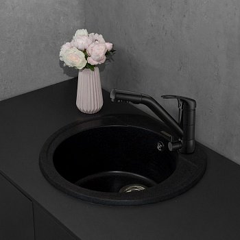 Кухонная мойка Fancy Marble Tuluza светло-черная (107050004) фото